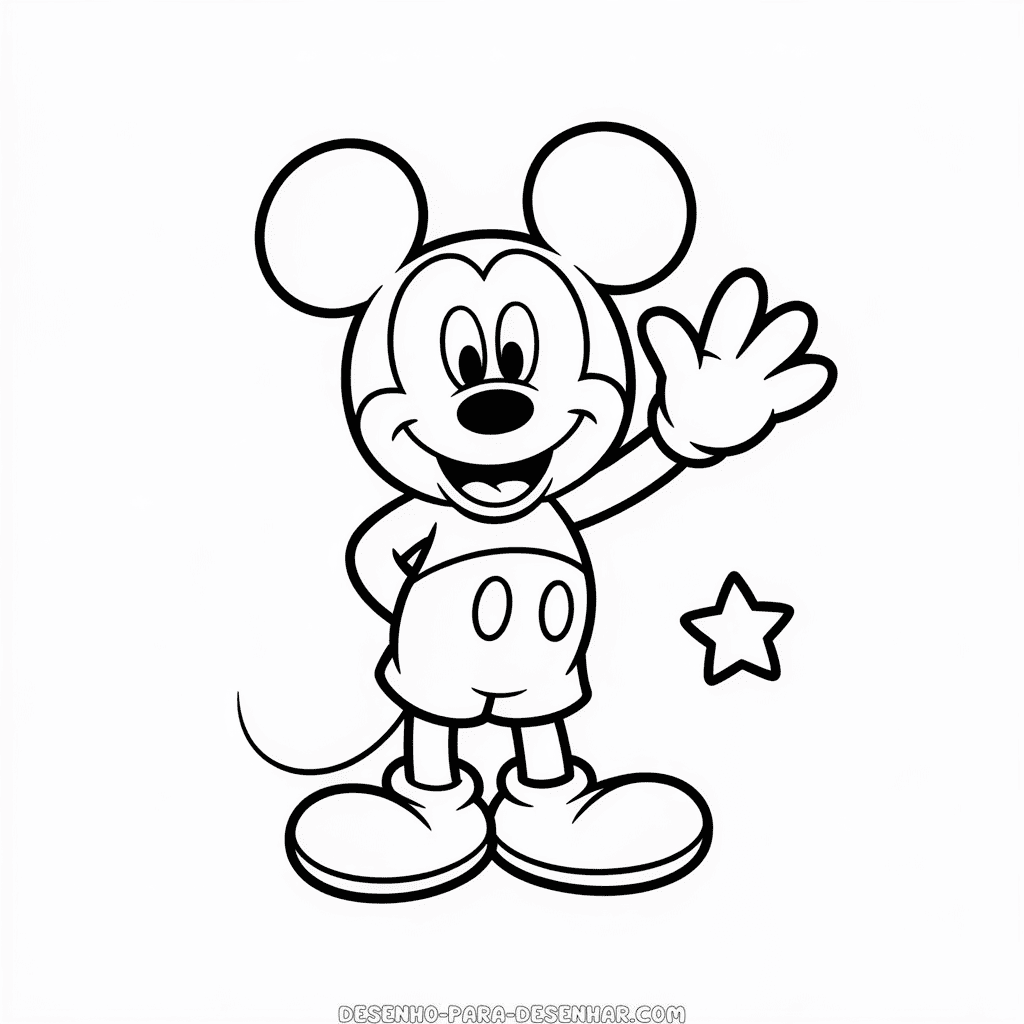 Desenho Fácil do Personagem Animado da Disney