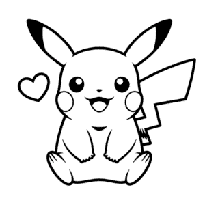 Desenho Fácil do Pikachu Fofo