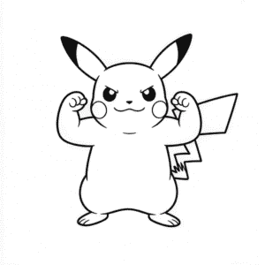 Desenho Fácil do Pikachu Fortão
