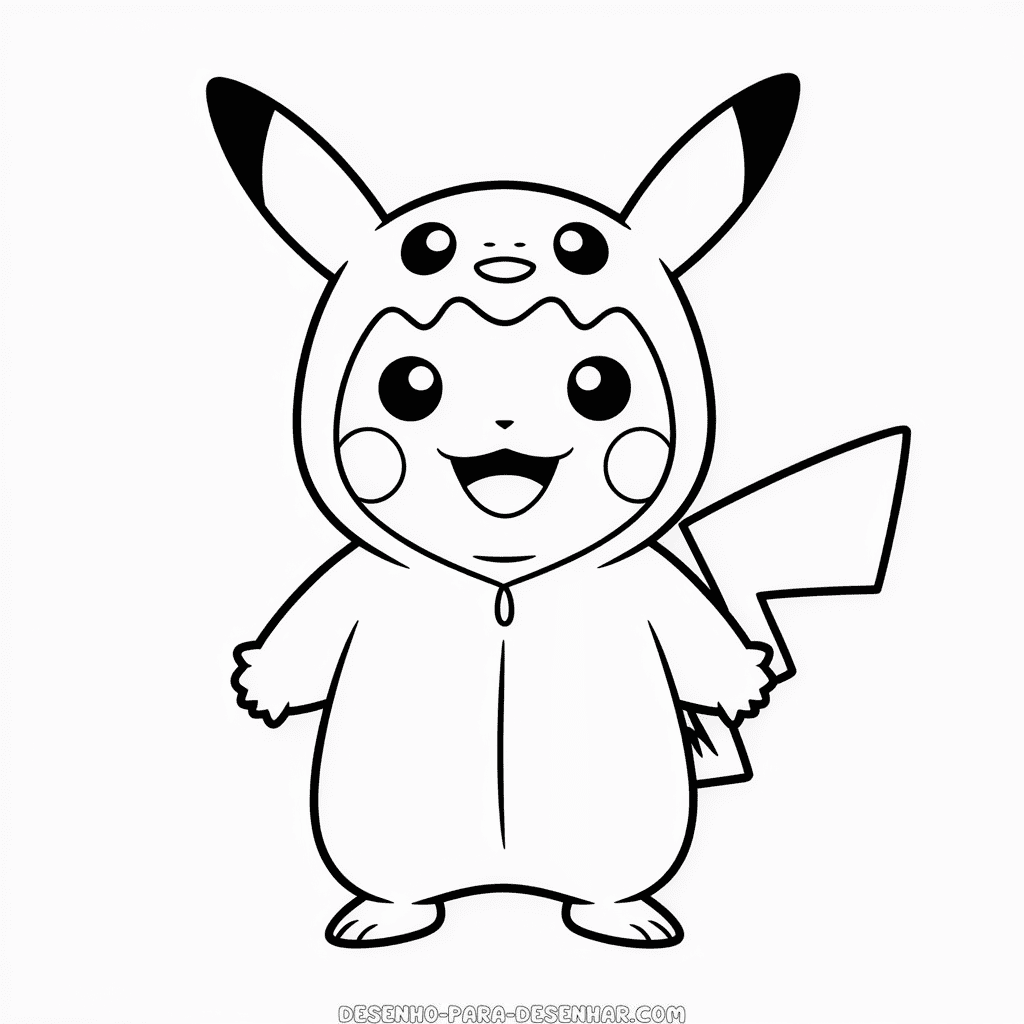 Desenho Fácil do Pikachu usando Fantasia