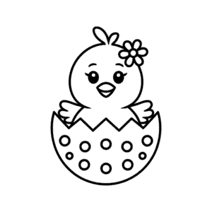 Desenho Fácil do Pintinho da Páscoa