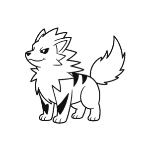 Desenho Fácil do Pokémon Arcanine