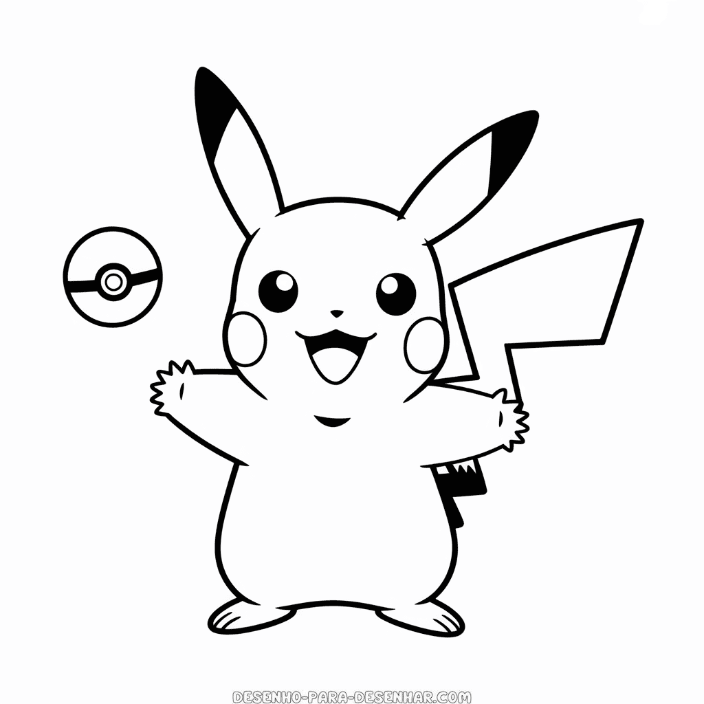 Desenho Fácil do Pokémon Básico