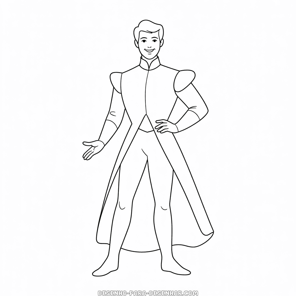 Desenho Fácil do Príncipe da Cinderela