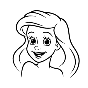 Desenho Fácil do Rosto da Ariel