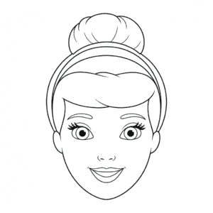 Desenho Fácil do Rosto da Cinderela