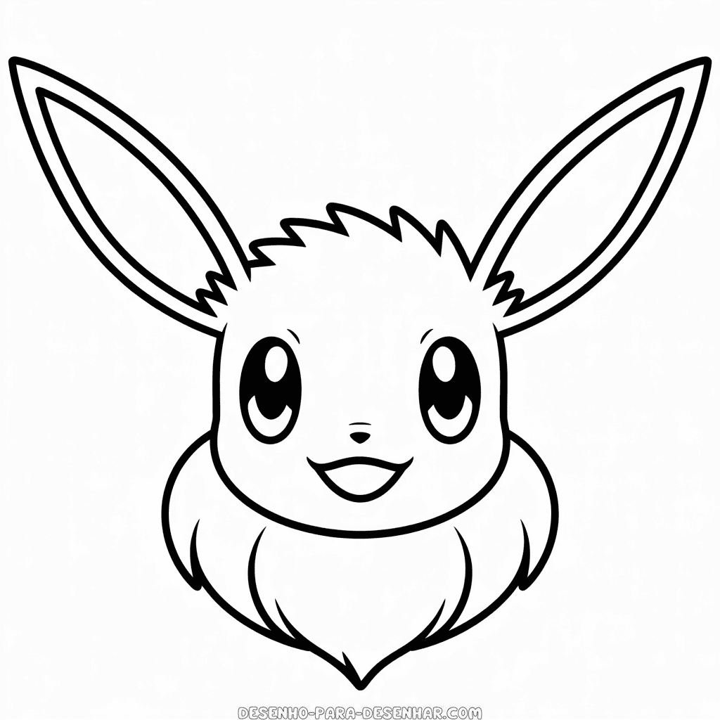 Desenho Fácil do Rosto do Eevee