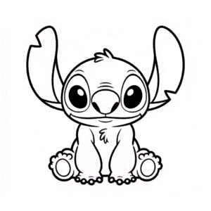 Desenho Fácil do Stitch Simples