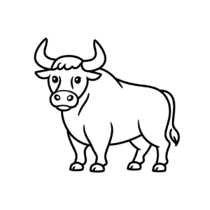 Desenho Fácil do Touro Simples