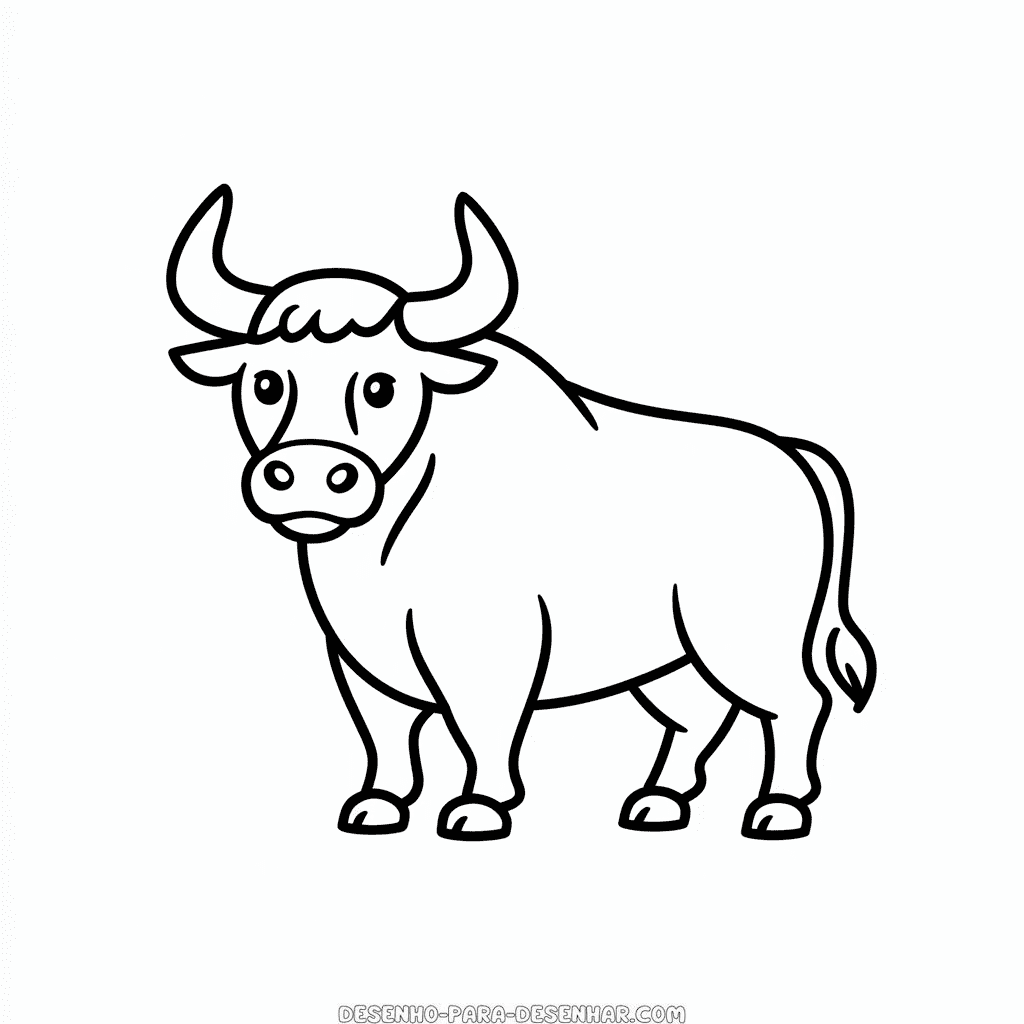 Desenho Fácil do Touro Simples