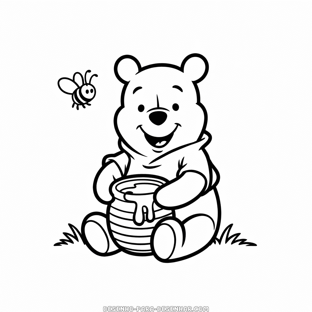 Desenho Fácil do Urso da Disney