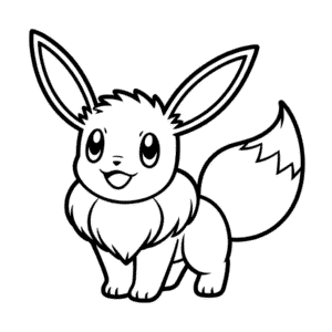 The title in Portuguese is: Desenho Fácil do Eeve Pokémon