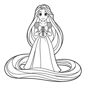 Desenho Fácil da Anime Rapunzel