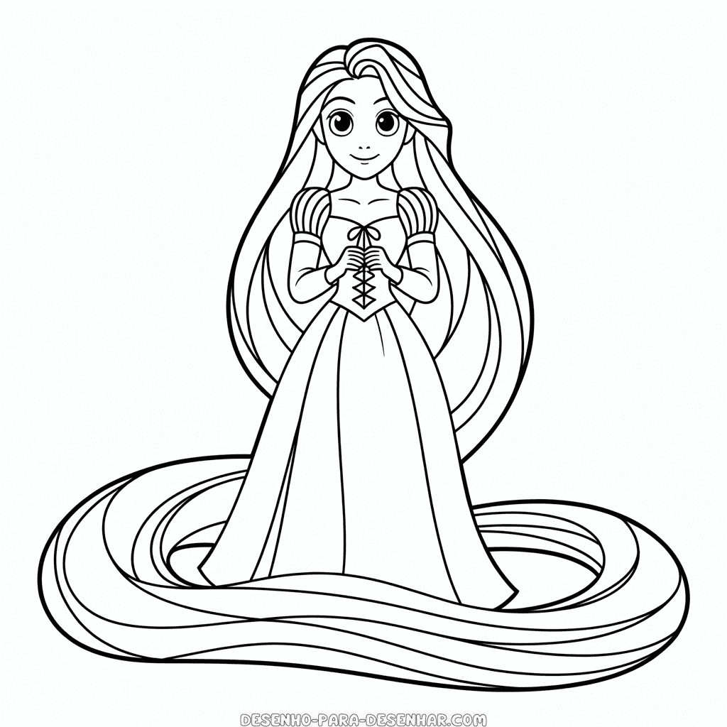 Desenho Fácil da Anime Rapunzel