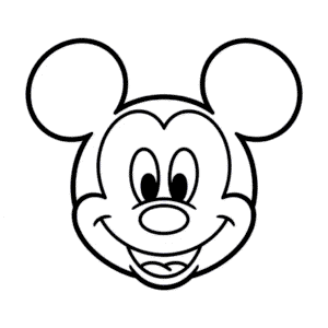 Desenho Fácil da Cabeça do Mickey Mouse