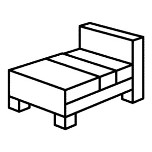 Desenho Fácil da Cama do Minecraft