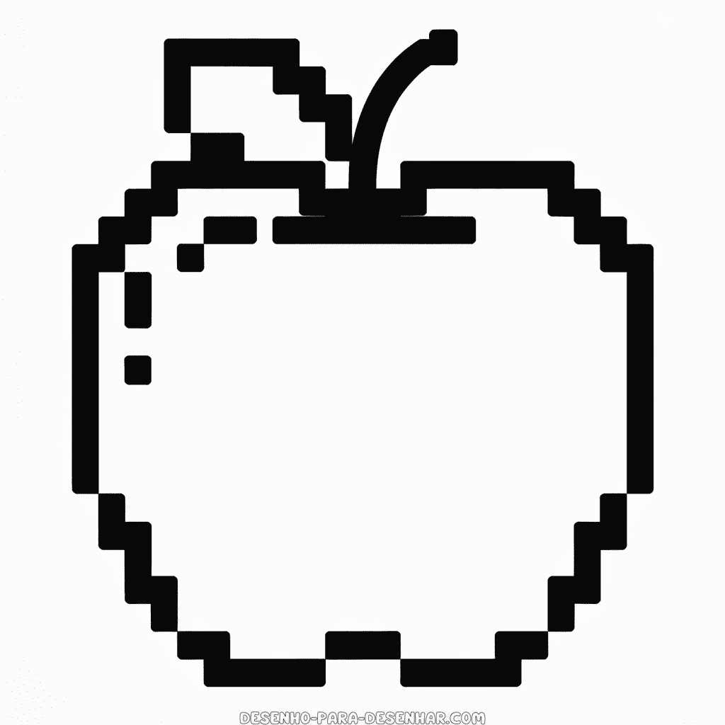 Desenho Fácil da Maçã do Minecraft