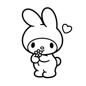 Desenho Fácil da Personagem Melody da Hello Kitty