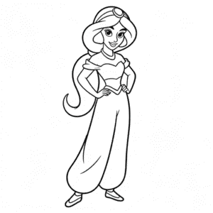 Desenho Fácil da Princesa Disney Jasmine