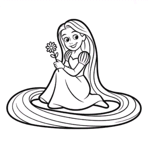Desenho Fácil da Princesa Disney Rapunzel