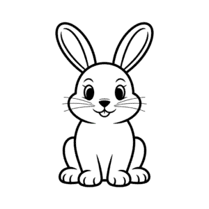 Desenho Fácil de Coelho para Crianças