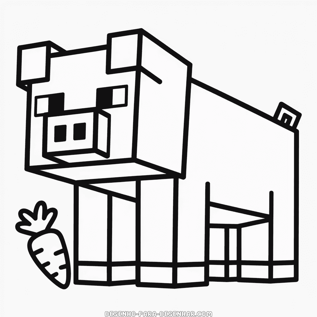 Desenho Fácil do Animal do Minecraft