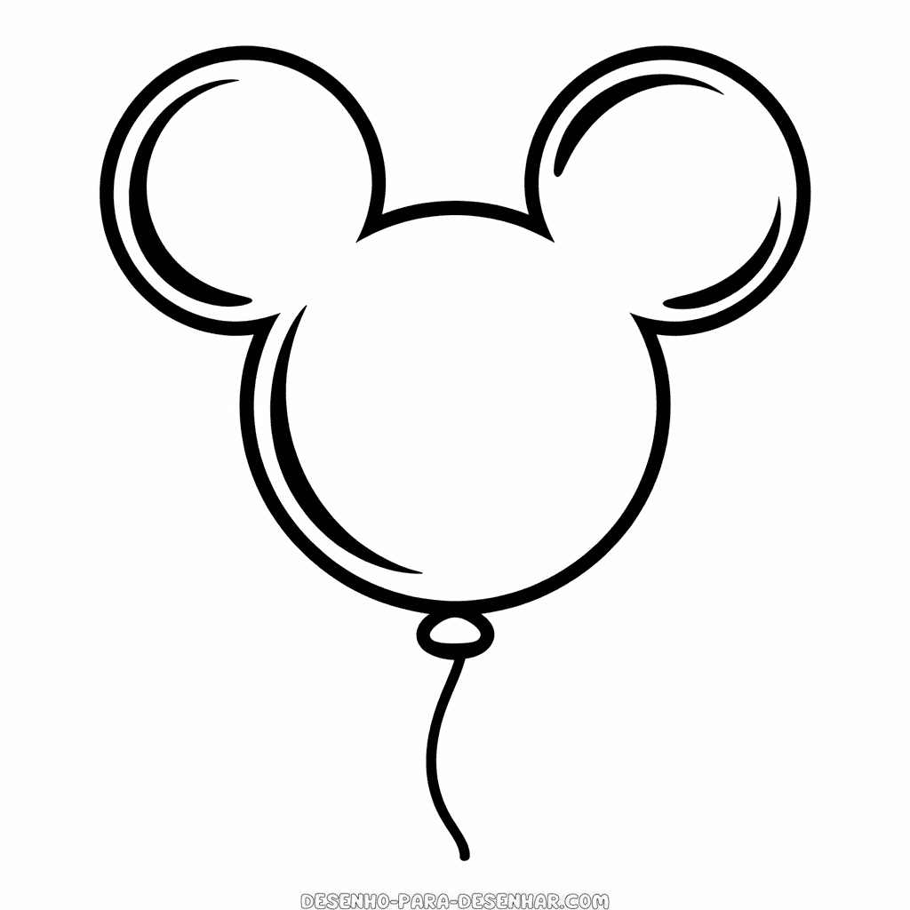 Desenho Fácil do Balão do Mickey