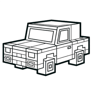 Desenho Fácil do Carro do Minecraft