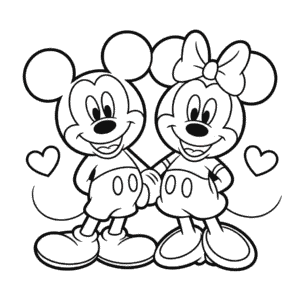 Desenho Fácil do Casal Mickey Mouse