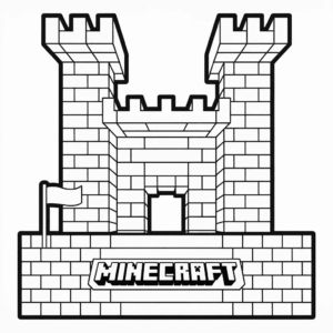 Desenho Fácil do Castelo do Minecraft