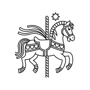 Desenho Fácil do Cavalo de Carrossel