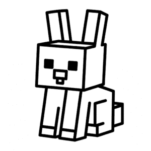 Desenho Fácil do Coelho do Minecraft