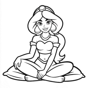 Desenho Fácil do Contorno da Jasmine