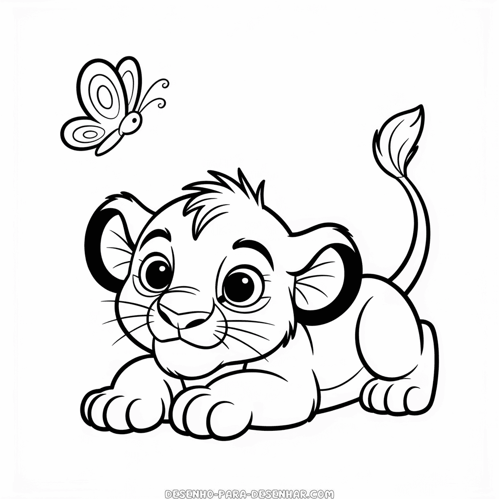 Desenho Fácil do Fofo O Rei Leão