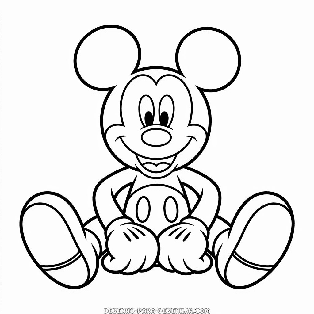 Desenho Fácil do Grande Mickey