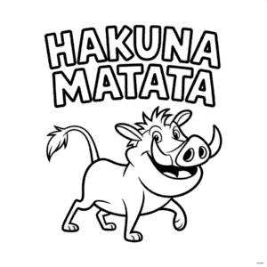 Desenho Fácil do Hakuna Matata de O Rei Leão