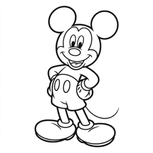 Desenho Fácil do Mickey Clássico