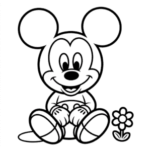 Desenho Fácil do Mickey Fofo