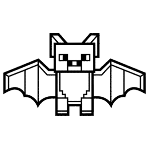 Desenho Fácil do Morcego Minecraft