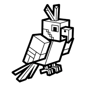 Desenho Fácil do Pássaro do Minecraft