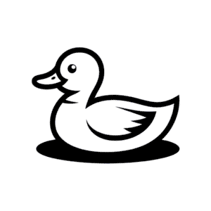 Desenho Fácil do Pato Flutuante