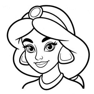 Desenho Fácil do Rosto da Jasmine