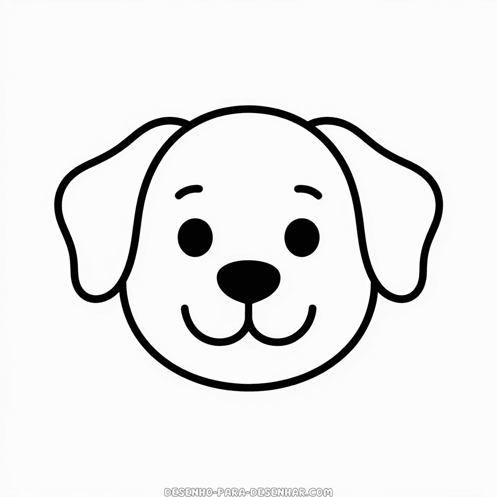 Desenho Fácil da Cabeça de Cachorro