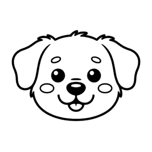 Desenho Fácil da Carinha Fofa de Cachorro