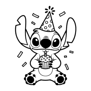 Desenho Fácil da Celebração de Aniversário do Stitch