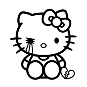 Desenho Fácil da Hello Kitty Emo