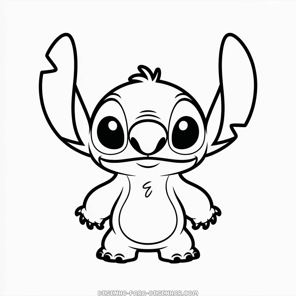 Desenho Fácil da Lilo e Stitch