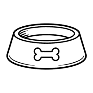 Desenho Fácil da Tigela de Cachorro