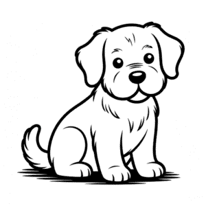 Desenho Fácil de Cão Realista Fofo