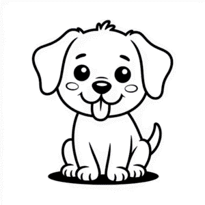 Desenho Fácil do Cachorro Fofo